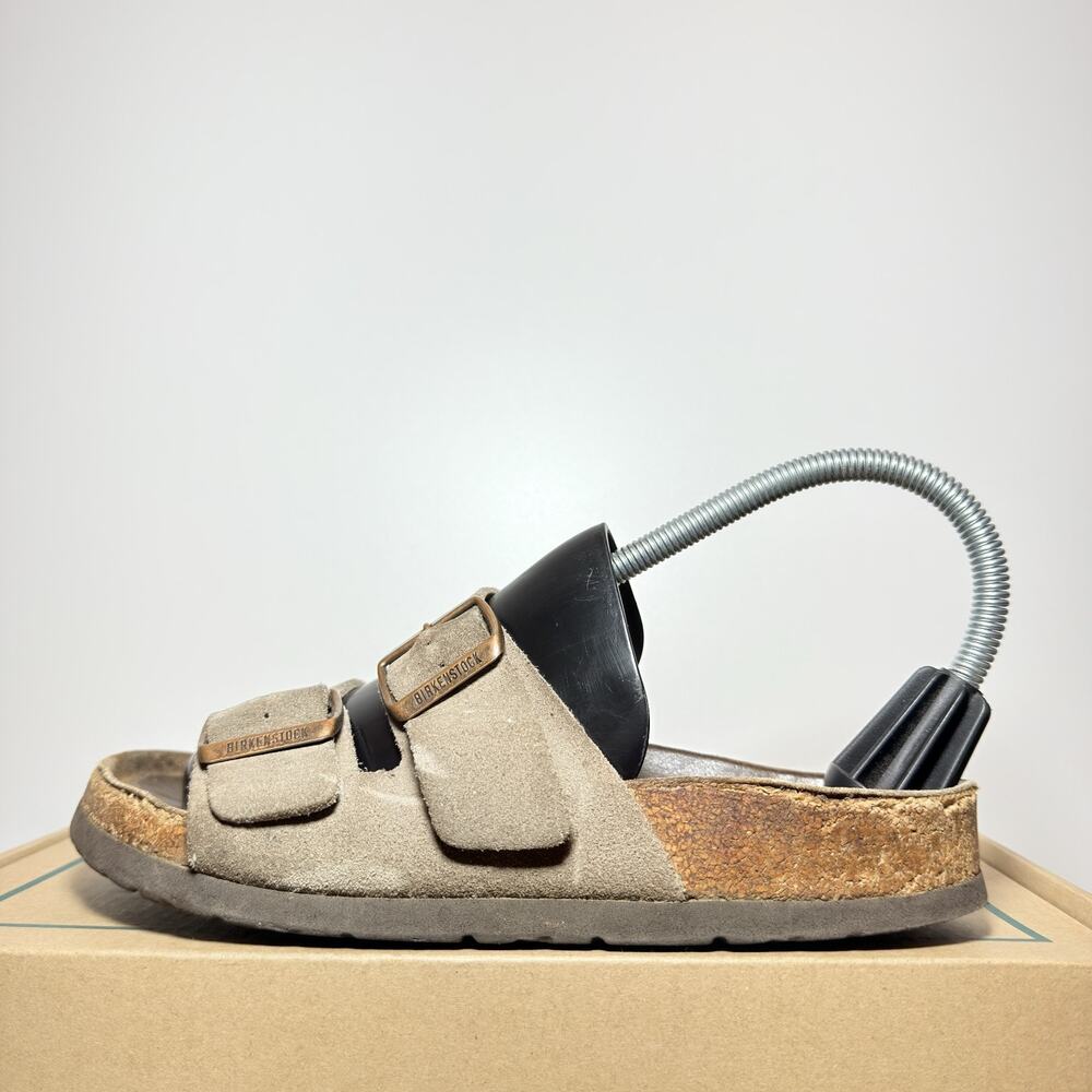 Birkenstock Arizona Suede Sandals Womens Shoes Size 37 US 6 6.5 Tan Taupe Used